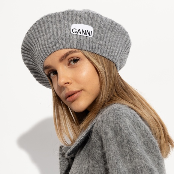 GANNI Beret Paloma Melange Beret - Picture 3 of 8